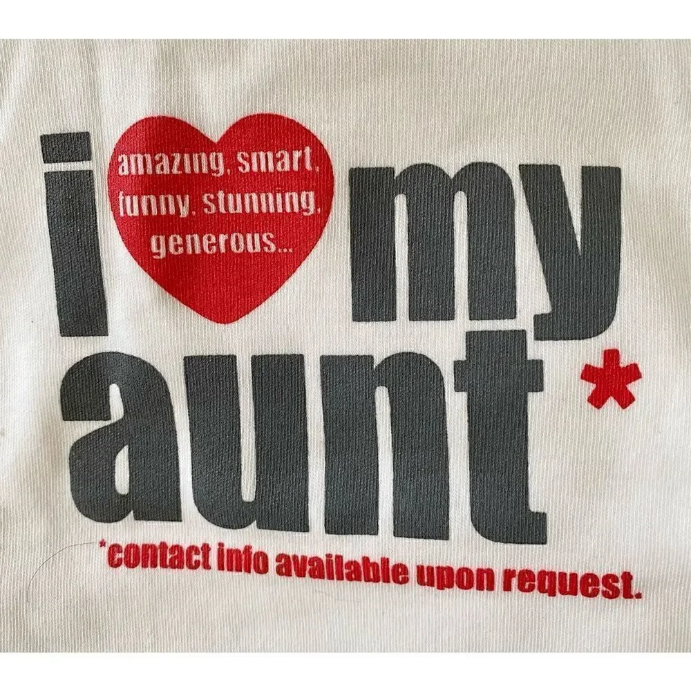 Sara Kety Baby’s “I ❤️ My Aunt” Body-suit, 12-18m NWT